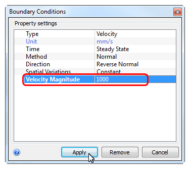 velocity magnitude