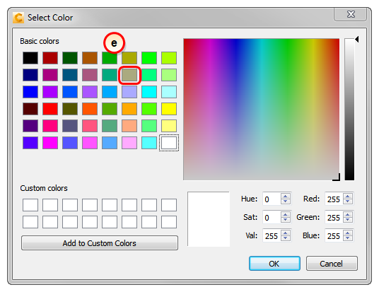 color selection