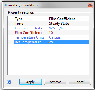 set boundary conditions