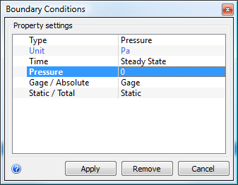 boundary conditions dialog