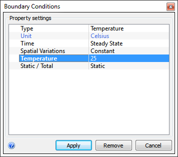 boundary conditions dialog