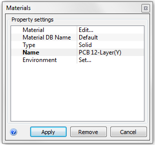 material name