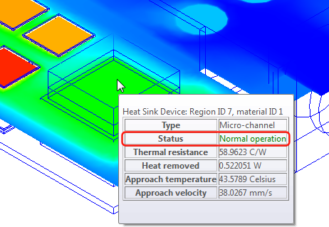 normal status heat sink