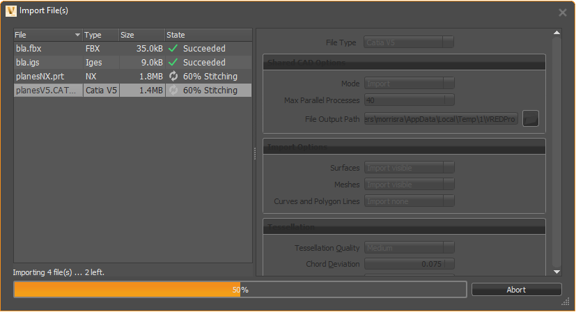 Import File(s) processing