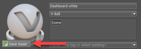 Save Asset button