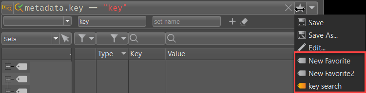 Flat Favorites menu entries