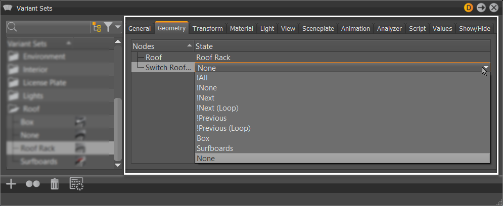 Tabs in the Vsets module