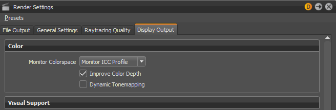 Color Settings –  Support