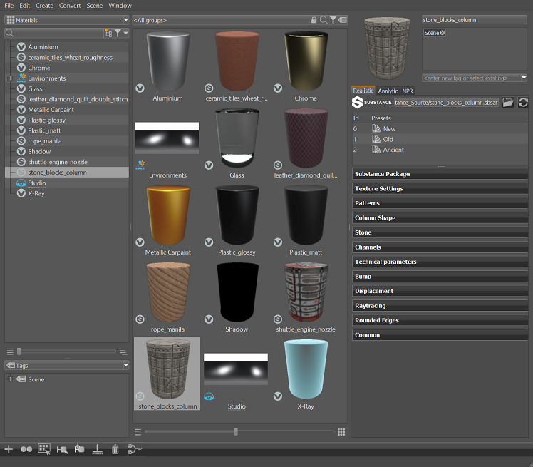 Cylinder Material Preview