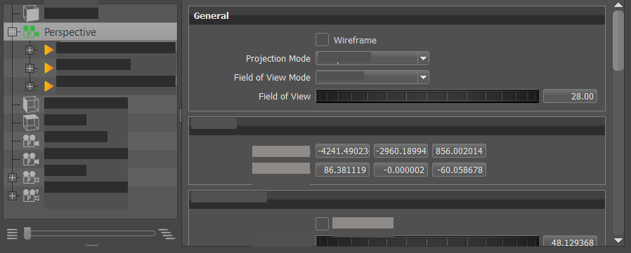 Camera parameters