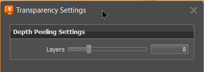 Transparency Settings dialog