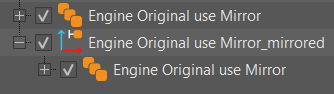 Mirrored clone hierarchy and icons