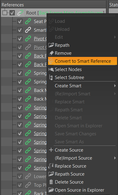 Convert to smart references