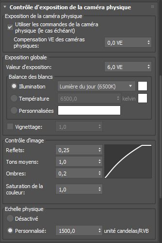 Physical Exposure Contorl menu.