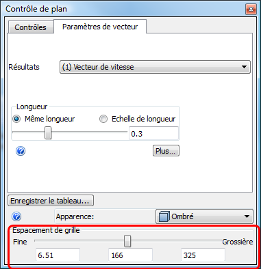 Espacement de la grille
