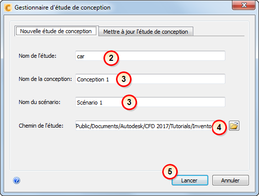 gestionnaire d'étude de conception