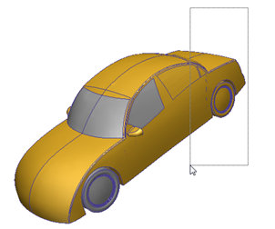 voiture jaune sélectionnée