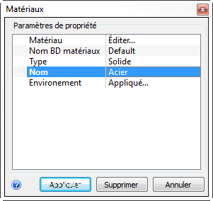 application de matériaux