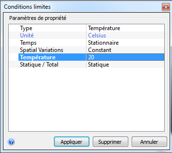 appliquer la température