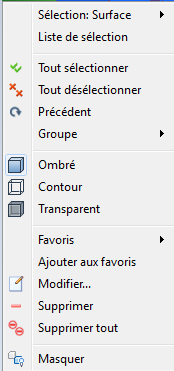 cliquer avec le bouton droit de la souris sur la pièce conditions limites