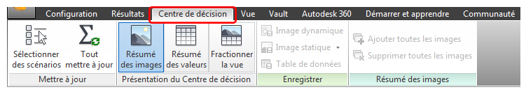 onglet centre de décision