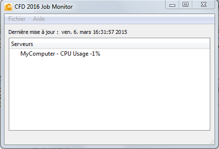 Job Monitor avec le scénario d'été
