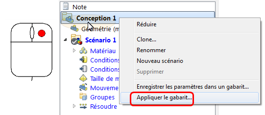 appliquer le gabarit