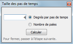 taille des pas de temps