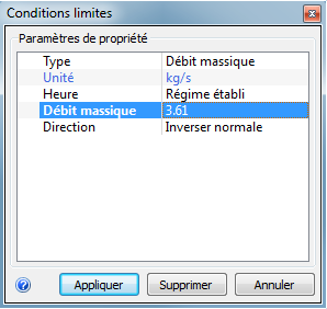 définir le débit massique