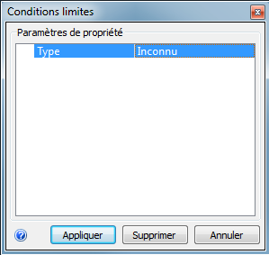 définir les conditions limites