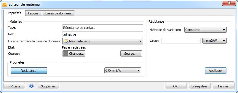 éditeur de matériau