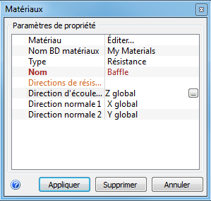 affecter le matériau