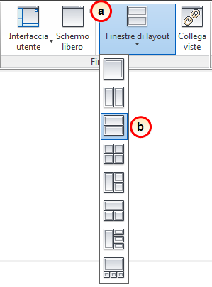 selezione della vista divisa
