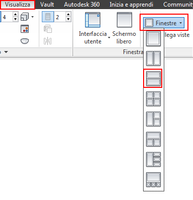 due finestre di layout