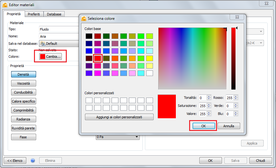 modificare il colore