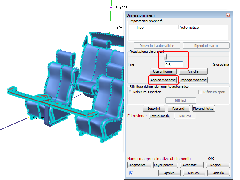 regolare la dimensione