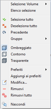 fare clic con il pulsante destro del mouse sui materiali delle parti