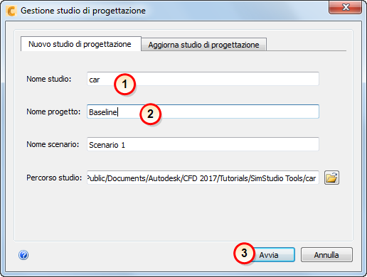 avvio della formazione