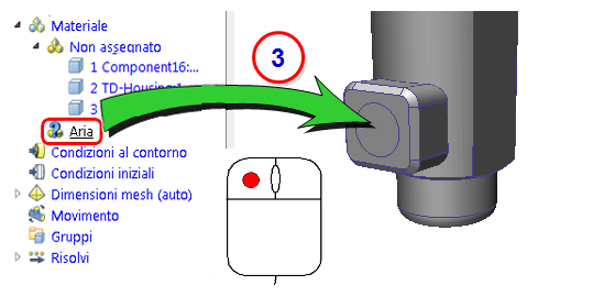 trascinare un'impostazione non assegnata