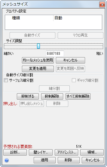 メッシュ サイズ