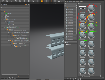 [サブ参照マテリアルを結合]が無効な場合