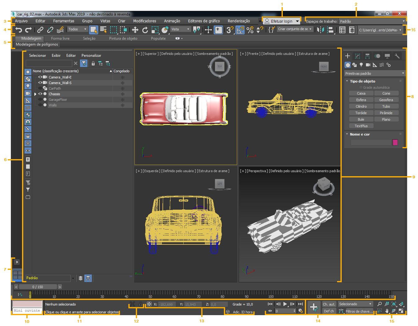 3ds Max 2023 Ajuda, Material e exportador glTF