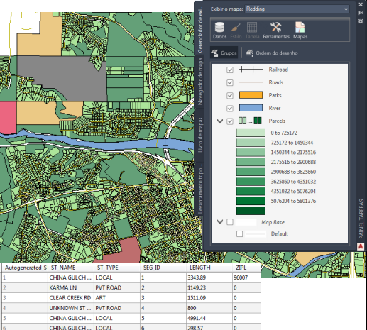 AutoCAD Map 3D 2023 Ajuda, Sobre como mesclar recursos