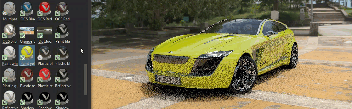 在材质上单击鼠标右键并拖放