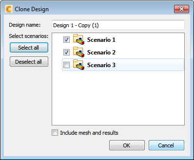 design clone dialog