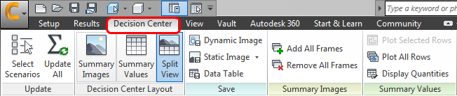 decision center tab