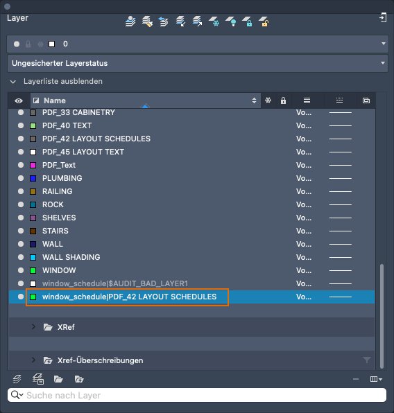 XRef-Layer-Eigenschaften Und Überschreibungen