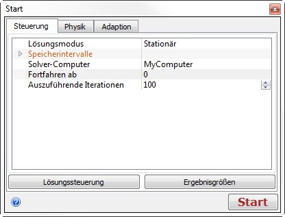 Registerkarte Kontrolle