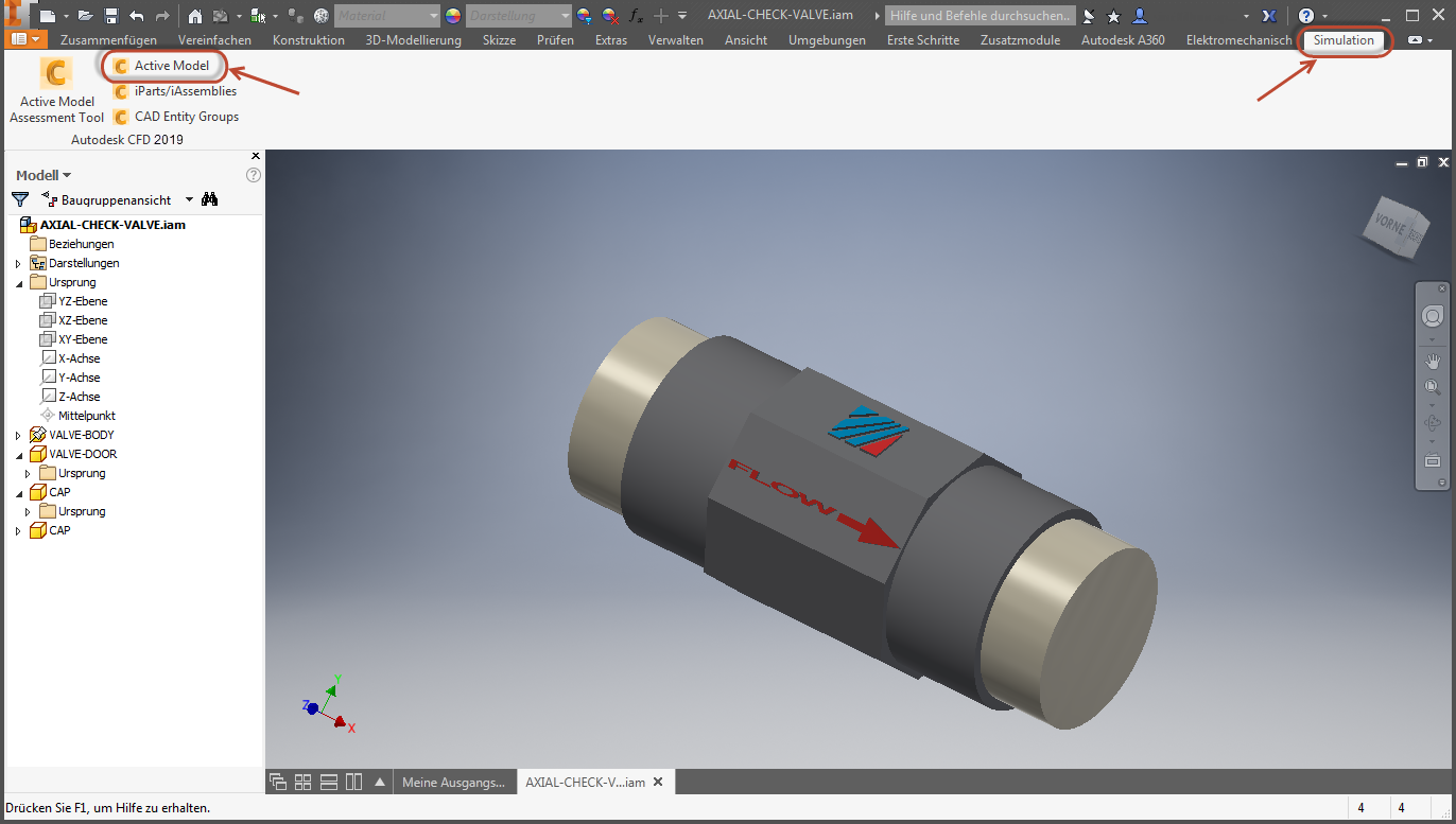Von Inventor aus starten