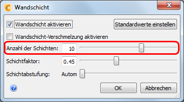 Anzahl der Schichten